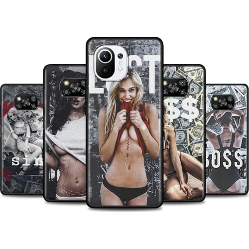 Case For Poco X3 M3 Pro NFC F1 Caso Para for Mi Note 10 Lite Capa for Mi CC9 Pro CC9E A3 A2 Para Thug Sexy Gangsta Girl Sexy Ass