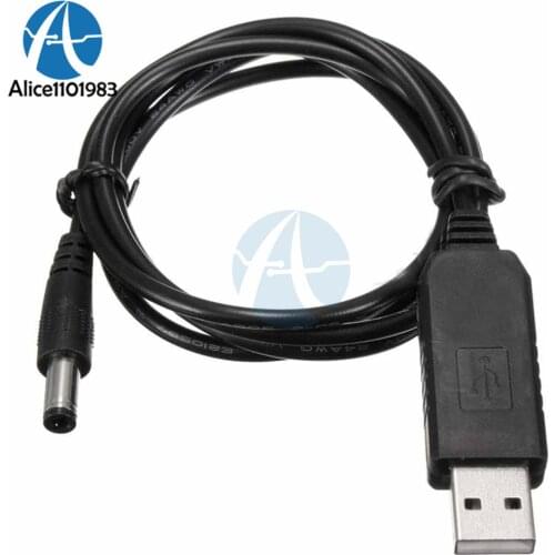 DC-DC USB 5V to 9V DC Jack 5.5mmx2.1mm Step up Power Module Converter Cable Cord 1m Length USB A Type Male