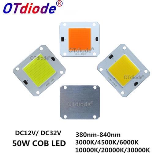 DC12V 32V 50W LED COB Integrated Smart IC Driver High Power 12V COB LED Cold White Warm White Full Spectrum