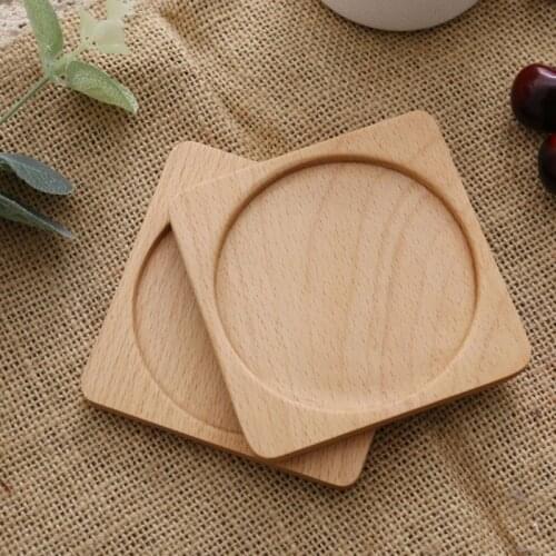 Wooden Coaster Non-slip Cup Mat Heat Resistan Table Tea Placemat Cup Pads Kitchen Drinking Accessories
