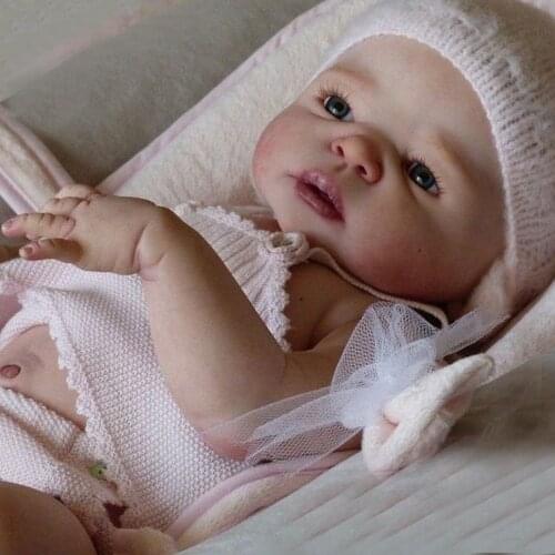 DIY Reborn kit 55CM Full body vinyl silicone Doll boy girl bebe reborn Fresh Color Unpainted Unfinished Doll Parts