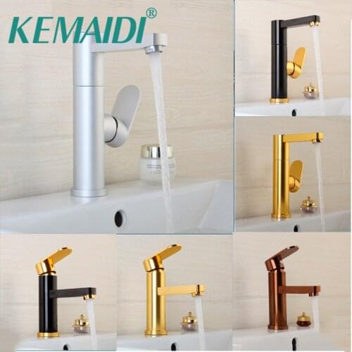 KEMAIDI Hand Painting Space Aluminium Metal Materials Single Handle Hot&cold Water Mixer Faucets Bathroom Basin Faucet