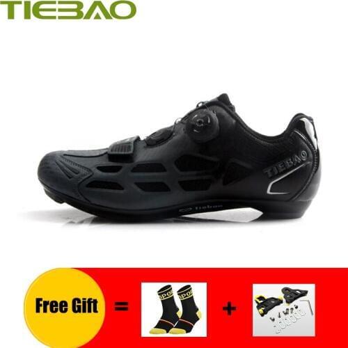 TIEBAO Men Professional Cycling Shoes Road Men Breathable Self-locking Sapatilha Ciclismo Superstar Women Riding Bike Sneakers
