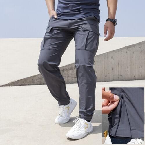 Summer Thin Quick Dry Stretch Military Tactical Pants Camouflage Slim Overalls Beam Leg Trousers Army Fan Outdoor Cargo Pants