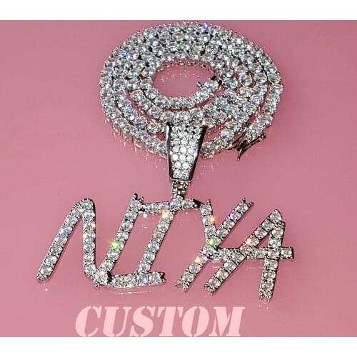 Hot Trendy Custom Name Necklace Custom Letters Choker with Tennis Chain Personalised Name Chain Personalized Necklace for Her