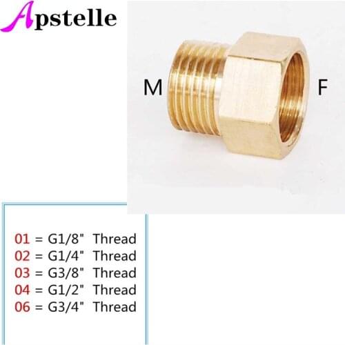 Copper M/F 1/8",1/4",3/8",1/2" Male to Female Threaded Brass Coupler Adapter Brass Pipe Fitting