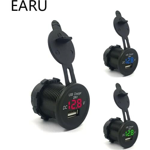 2.1A Quick Charging Refit Mobile Phone Charger Voltage Meter Voltmeter Display Suitable For Mobile Phones Tablets And Navigators