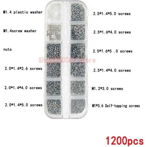 1200Pcs/set Eyeglasses Repair Kit,Tiny Stainless Steel Screws for Watch Clock Spectacle Eyewear Repair Sunglasses Repair Kit