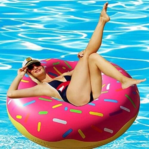 Inflatable Donut Swimming Ring Giant Pool Float Toy Circle Beach Sea Party Inflatable Mattress Water Adult Kid Dropship