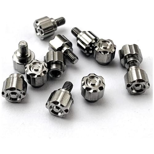 Titanium Alloy Push Cutter Disc Folding Knife Push Knife Button CNC Production Opening And Closing Nails Tool Screws