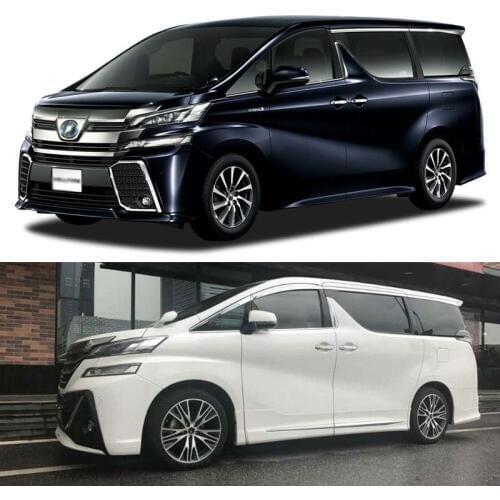 Brand New 1 Set Chrome Side Rain Guard Deflectors Vent Sun Shade Window Visors For Toyota Vellfire 2015-2018