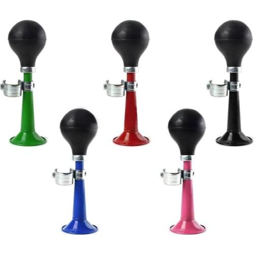 Original Bike Horn Mountain Bicycle Bike Cycling Retro Metal Air Horn Hooter Bell Bugle Trumpet Honking Bulb 7 Colours