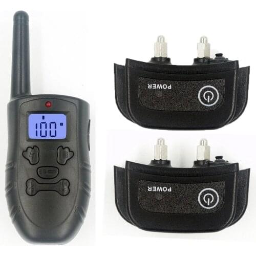 Dog Training Collar Electric Trainer Collar With Shock Vibration Beeper And Light 4 In 1 Function Remote For 1/2/3 Dogs