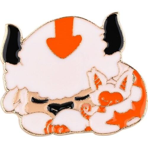 PF1139 Appa Anime Cute Enamel Pins Custom Brooches Lapel Badge Jewelry Pins For backpacks Decoration Friends Gift Accessories