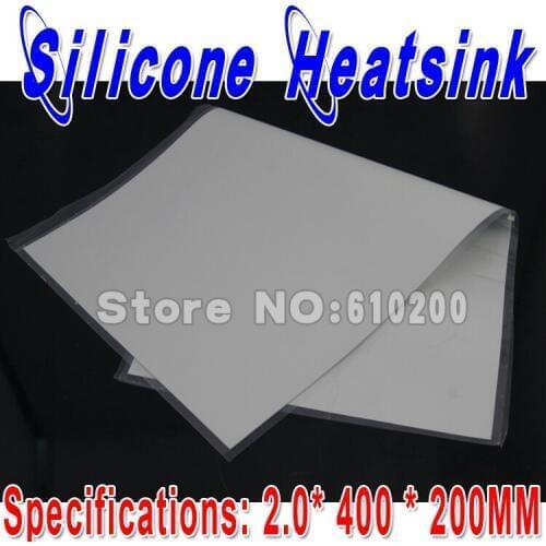 Free Shipping Grey Silicone Thermal Pad Heatsink Cooling Pads For CPU GPU VGA Chip Heatsink 400mm*200mm*2.0mm