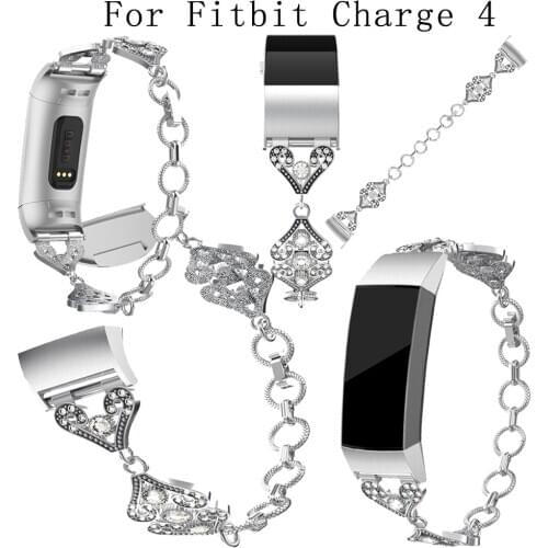 For Fitbit charge 4 new sport retro chain A strap For Fitbit charge 4 smart watch frontier/classic fashion wristbands accessorie