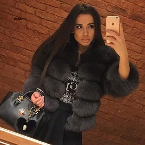 Whole Skin Fox Fur Fashion In Fluffy Fox Fur Coat Trendy Warm Thick Leather Coat High Quality Short Fox Fur Overcoats