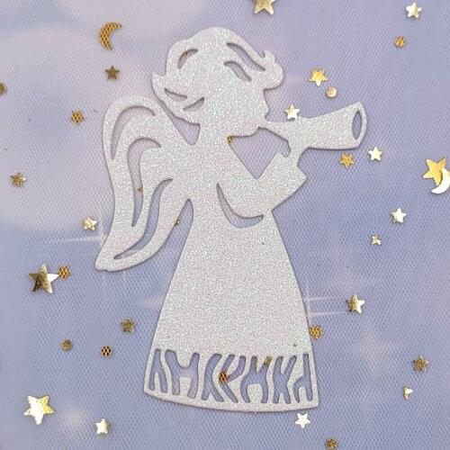 Trumpet Angel Metal Cutting Dies Stencil DIY Scrapbooking Album Paper Card Template Mold Embossing Decoration