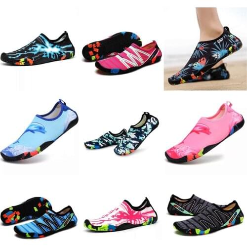 Men Women Swim Shoes Couple Outdoor Sand Beach Walking Quick Dry Shoes Lightweight Slip-On Durable Water Drain Aqua Shoes