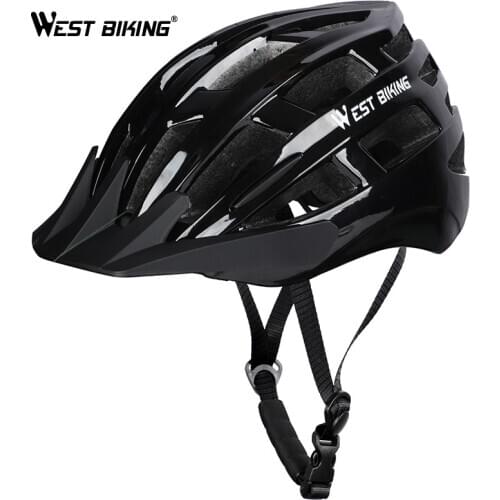 WEST BIKING Bicycle Helmet Integrally-Molded Ultra light Breathable Men Women MTB Helmets Safe Removable Brim Outdoor Sports