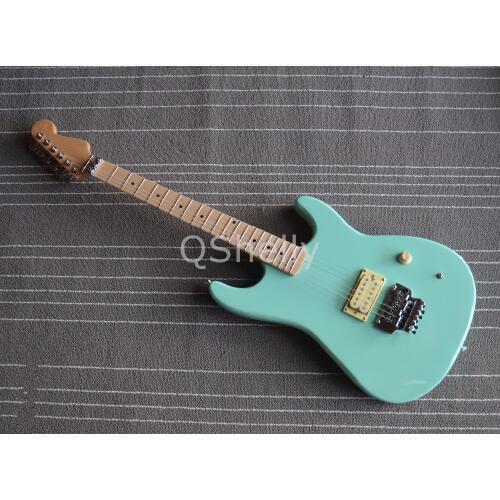 Top quality QShelly custom cream pickup chrome floyd rose birdeye maple locking nut neck electric guitar musical instrument shop