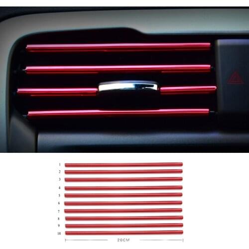 10Pcs/set Car Air Conditioner Outlet Decorative U Shape Moulding Trim Strips Accessories for Buick Regal Lacrosse Excelle GT/XT