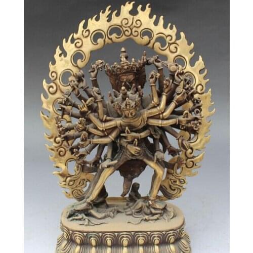 11" Tibetan Buddhism Bronze Vajrayogini Vajravarahi Kalachakra Buddha Statue S0706 Discount 35