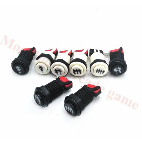 2PCS Happ Style 1P/2P/3P/4P Black/White Start American Push Buttons With Micro Switch For Arcade Machine Games Mame Jamma Parts