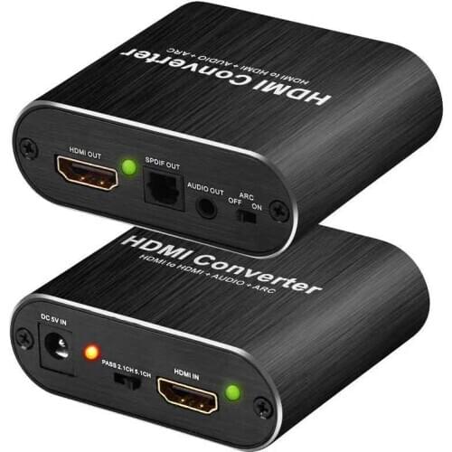 4K Full HD 3D HDMI to HDMI + Audio (SPDIF+L/R+ARC) hdcp1.4 Splitter Adapter Converter