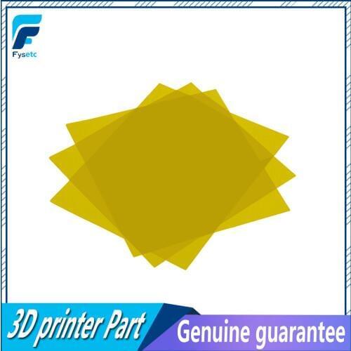 5pcs 300*300*0.3mm PEI Frosted Yellow 3D Print Cold PEI Sheet with 3M 468MP Adhesive Polyetherimide 0.3mm thickness