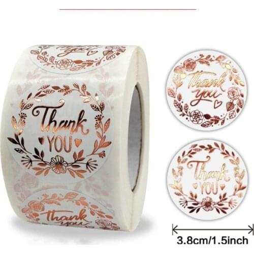 500pcs Thank you Love Design Diary Scrapbooking Stickers Gift Sealing Stickers Festival Birthday Party Gift Decorations Labels