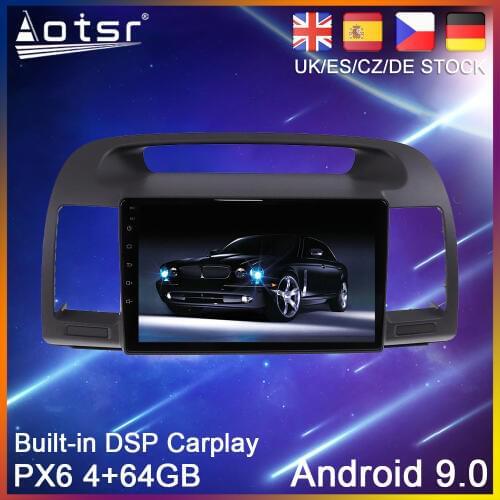Android 9.0 64G PX6 Car DVD player GPS Navigation For Toyota Camry 5 2001-2006 Car Auto Radio Stereo Multimedia Player HeadUnit
