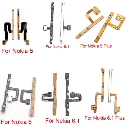 10Pcs/Lots Power Volume On/Off Side Key Button Flex Cable For Nokia 2 3 5 6 7 8 2.1 3.1 5.1 6.1 7.1 Plus Board Module