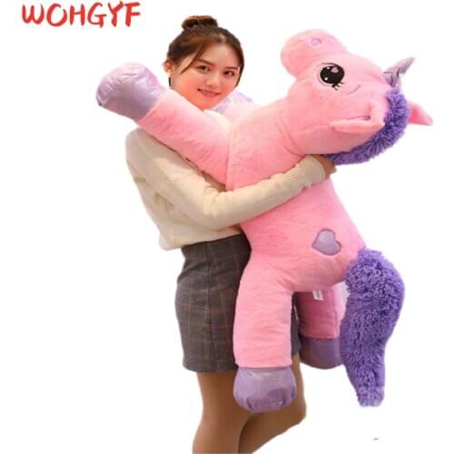 Big Giant Unicorn Plush Toy Soft Stuffed Popular Cartoon Unicorn Doll Animal Horse Toy High Quality Toys for Children Girls