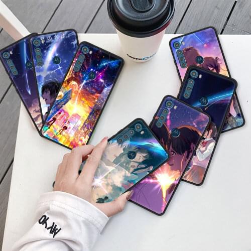 Case for Motorola Moto G9 Play G8 Power Lite One Fusion Plus Hyper G30 G10 Soft G Stylus Phone Coque Fundas Anime Your Name