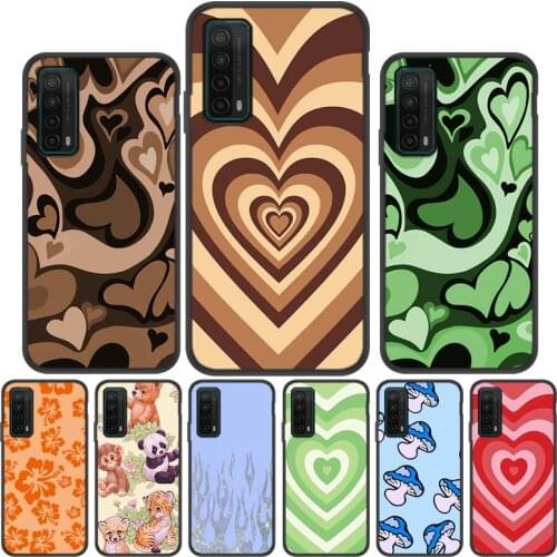 Animal Cute Love Heart Case For Huawei Y7A Y9A Y7 Y9 Prime 2019 Case On Huawei Y8S Y8P Y7P Y6P Y6 Pro 2018 Soft Phone Cover Etui