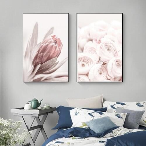 Girl Room Decoration Pictures Fresh Flower Pink Wall Art Canvas Landscape Painting Canvas Decorative Paintings Home Decor Photos