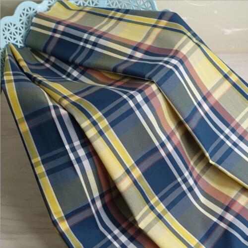 Plaid fabric spot cotton jersey stretch fabric for shirt