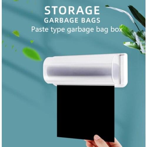 Garbage Bag Storage Box Wall Mounted Trash Bags Holder Kitchen Plastic Bag Container Bathroom Garbage Bag Dispenser Organizer