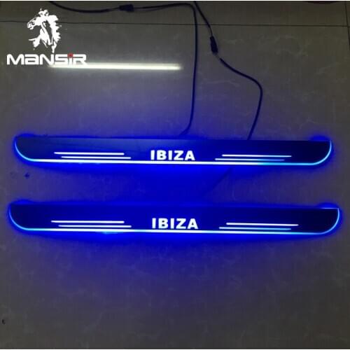 MANSiR For SEAT IBIZA 2009 -2013 2014 2015 2016 2017 2018 LED Door Sill Pathway Light Welcome Pedal Car Scuff Plate Pedal Lights