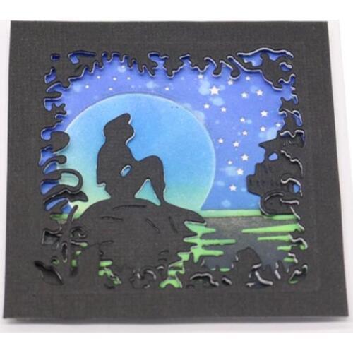 Girl Moon Star Metal Cutting Dies Night Sky Die Cut Stencil Scrapbooking Embossing 2019 New Christmas Craft Stamps And Dies