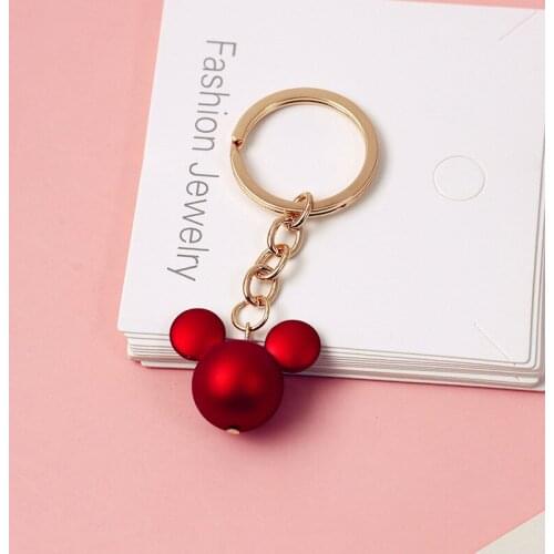 Cute Mickey Mouse Keychain Car Keychain Pendant Cartoon Key Chain Birthday Gift Bag Pendant
