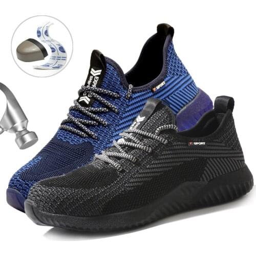 Fashion Sneakers Safety Shoes Work/Working Shoes Casual Sneakers Steel Toes Men Work Shoes Lighweight Indestructible Footwear