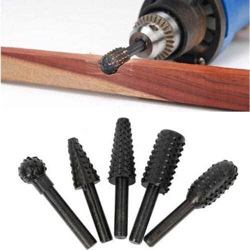 5 pieces of nail hammer rotary file set woodworking file sharpening spike rotary file wood carving tool engraving accessory tool