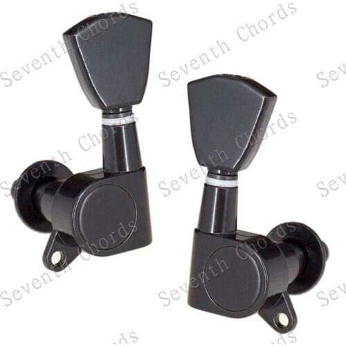 A set of 6pcs black color Electric Guitar strings button Tuning Pegs Keys tuner Guitar accessories parts Musical instrument