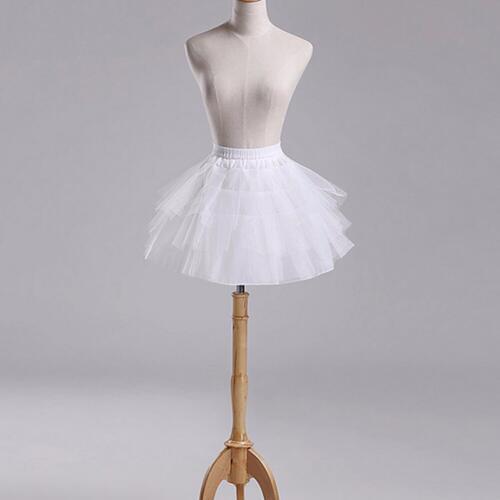 New Children Petticoats for Formal/Flower Girl Dress 3 Layers Hoopless Short Crinoline Little Girls/Kids/Child Underskirt