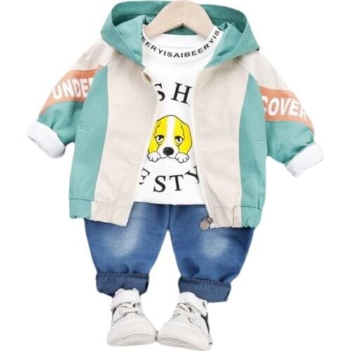 New Spring Autumn Baby Fashion Clothes Children Girls Boys Casual Hoodies T-Shirt Pants 3Pcs/sets Infant Costume Kids Tracksuit