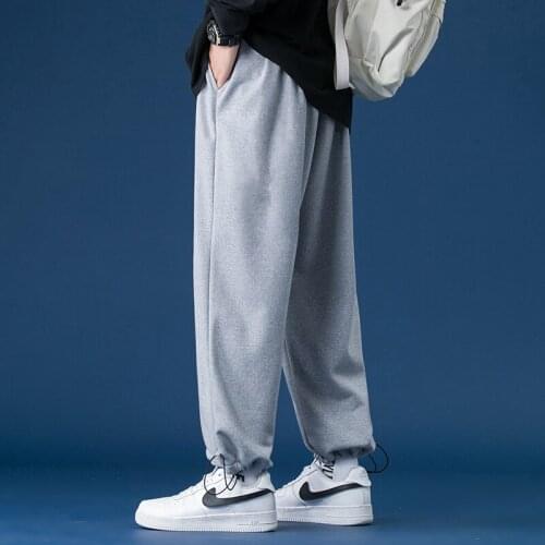 Autumn Korean Style Trendy Leggings Pants Nine-point Pants Loose Sports Fashion Color Mens Trousers 2021 Summer -40