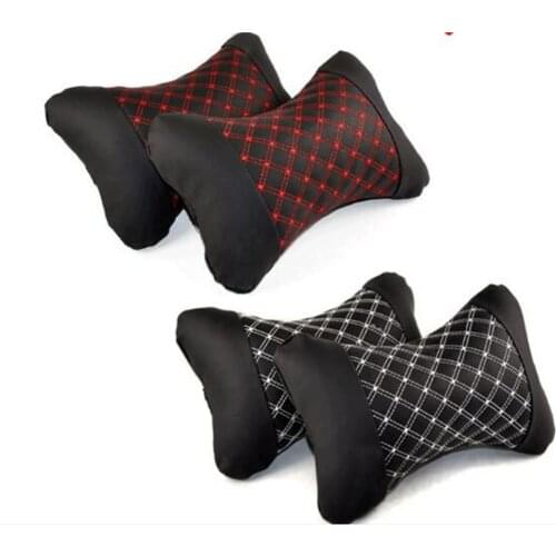 2 Pieces Pillow Car Headrest Breathe Auto Seat Head Neck Rest Cushion Headrest Pillows