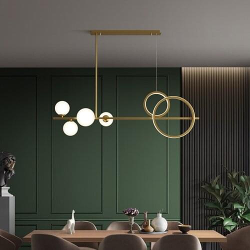 Copper Luxury LED Pendant Light Modern Creative Dining Living Room Glass Ball Hanging Lamp Restaurant Bar Kitchen Luminaires G9